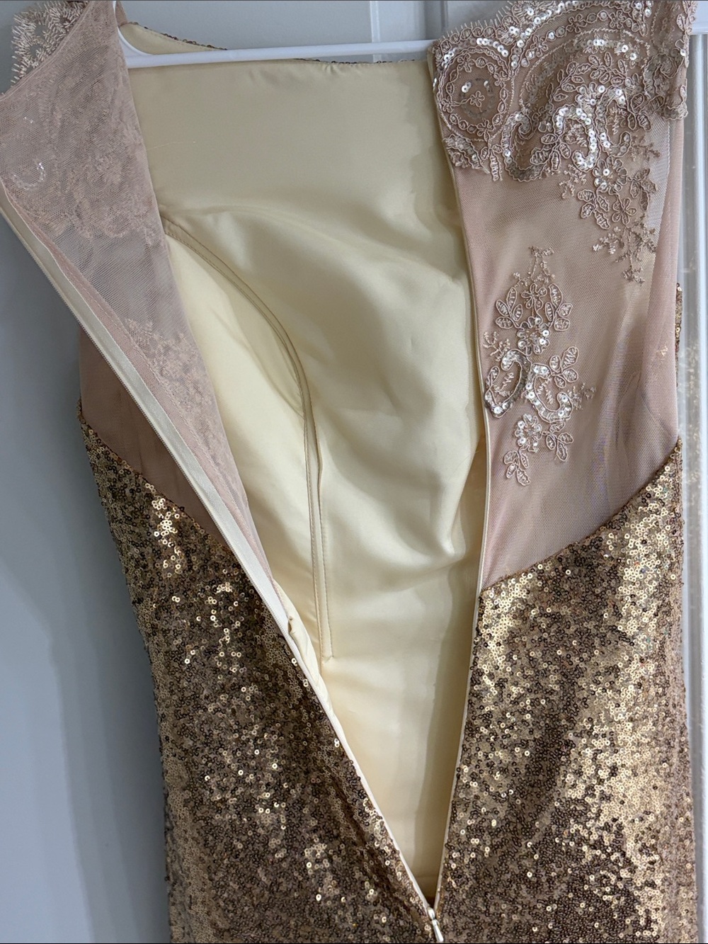 Gold Sequin Maxi Dress - Elegant Evening Gown - Picture 7 of 13